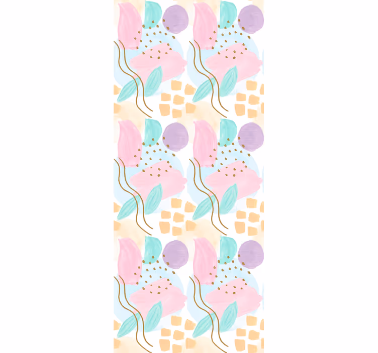 Abstract floral patterns modern roller blind - TenStickers