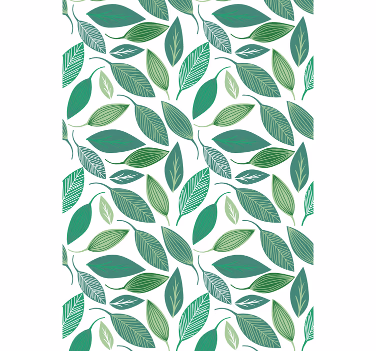 Lively Green Leaves flower roller blind - TenStickers