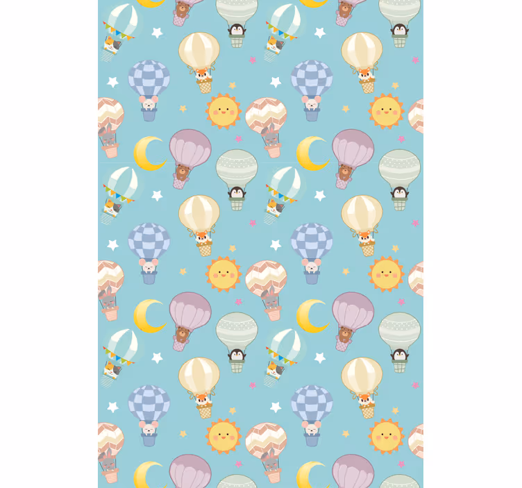 Hot air balloons and suns kids roller blind - TenStickers