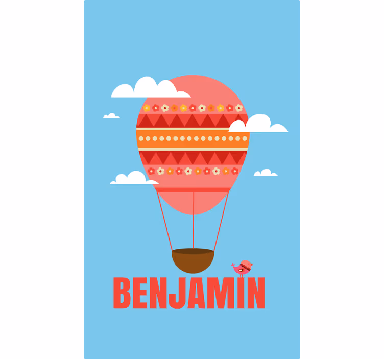 Kids roller blind hot air balloon personalized - TenStickers