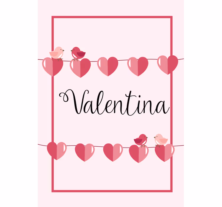 Love hearts and name teenage roller blind - TenStickers