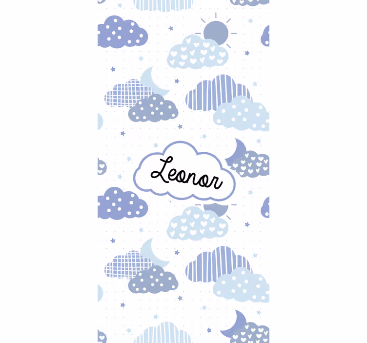 Personalised cloud pattern clouds roller blind - TenStickers