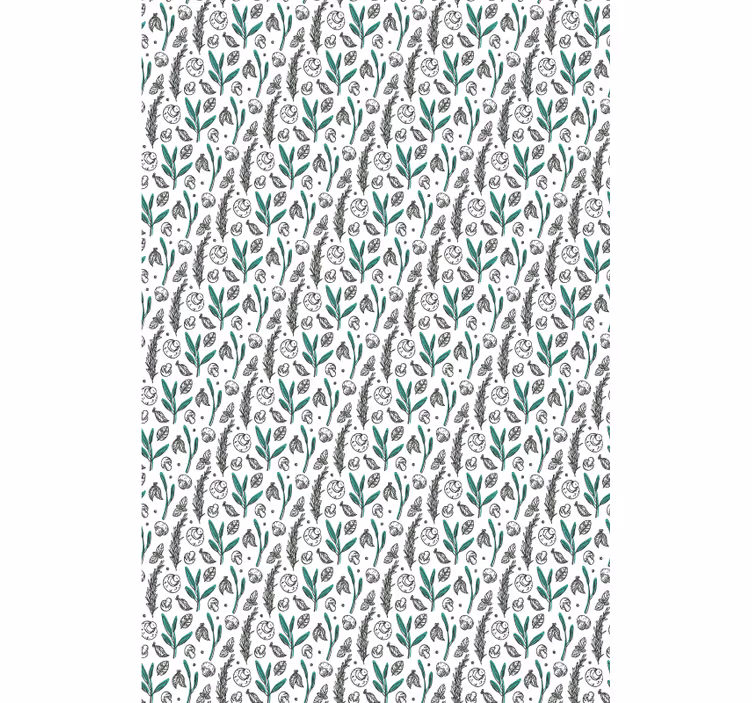 Subtle Bloom Motif flower roller blind - TenStickers
