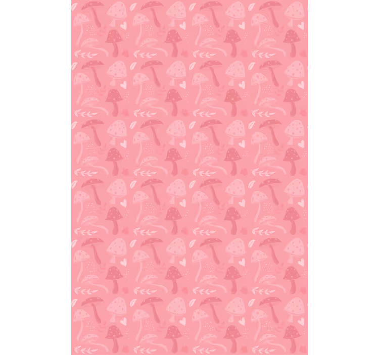 Pink charming mushrooms flower roller blind - TenStickers