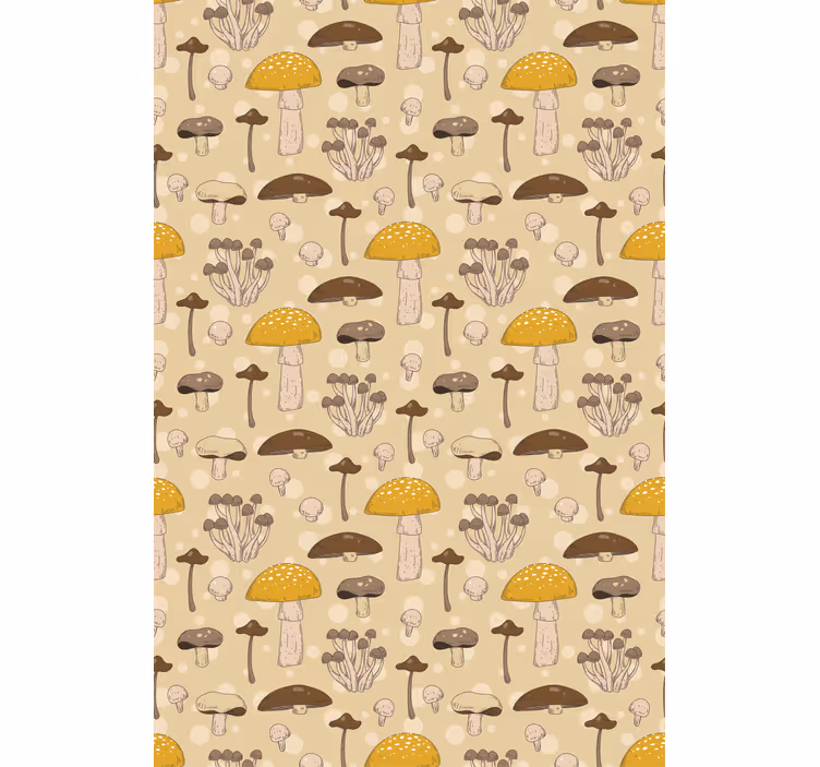 Mushroom Garden Pattern flower roller blind - TenStickers