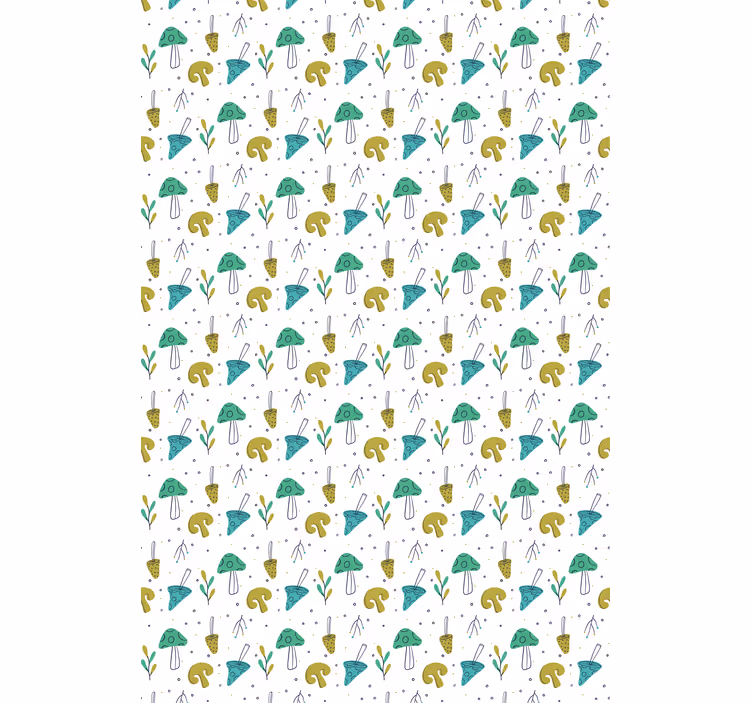 Light blue mushroom pattern Kitchen blind - TenStickers