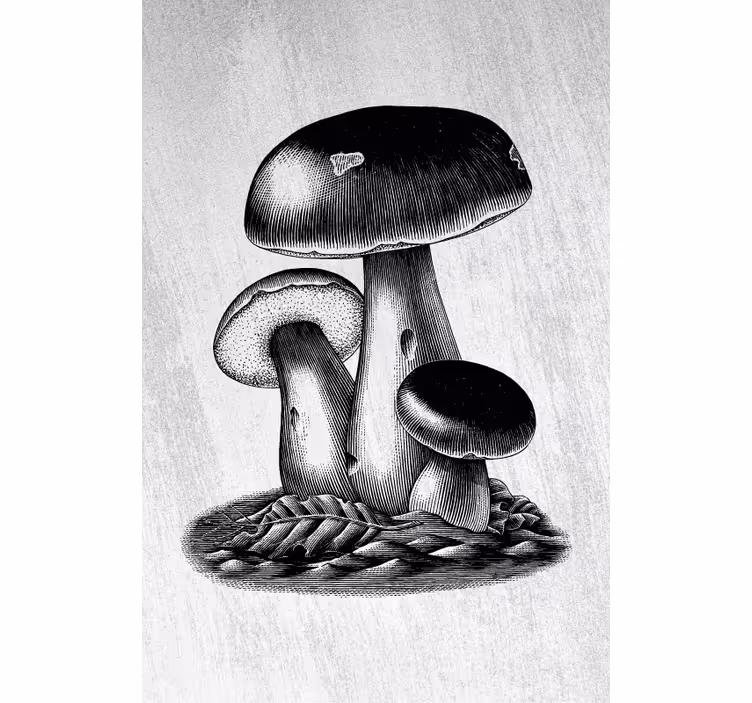 Mushroom Elegance flower roller blind - TenStickers