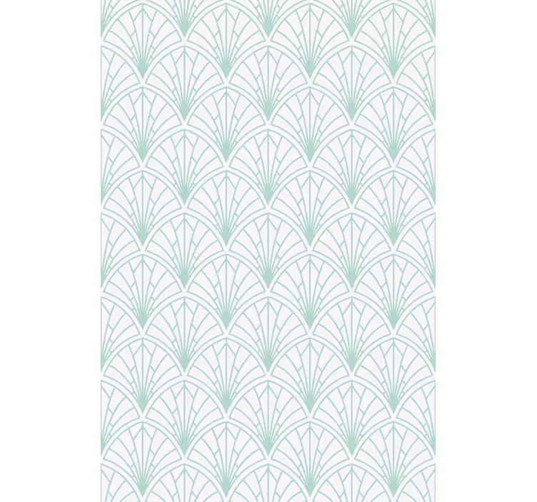 Geometric green leaf design texture roller blind - TenStickers