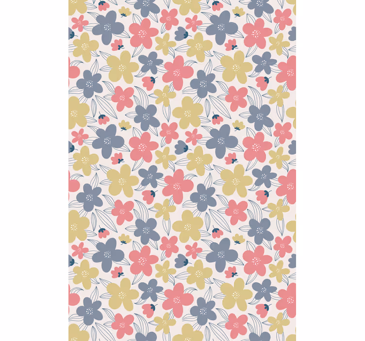 Vibrant Botanical Motifs flower roller blind - TenStickers