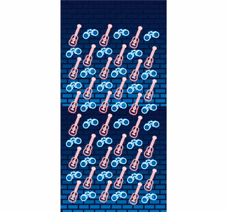 Musical guitar pattern original roller blind - TenStickers