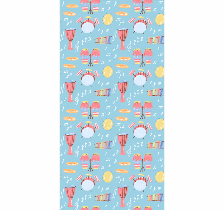 Musical instrument patterns original roller blind - TenStickers
