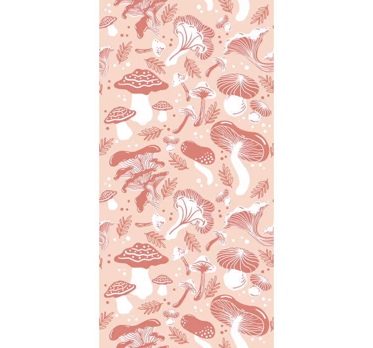 Mushroom variety pattern flowers roller blind - TenStickers