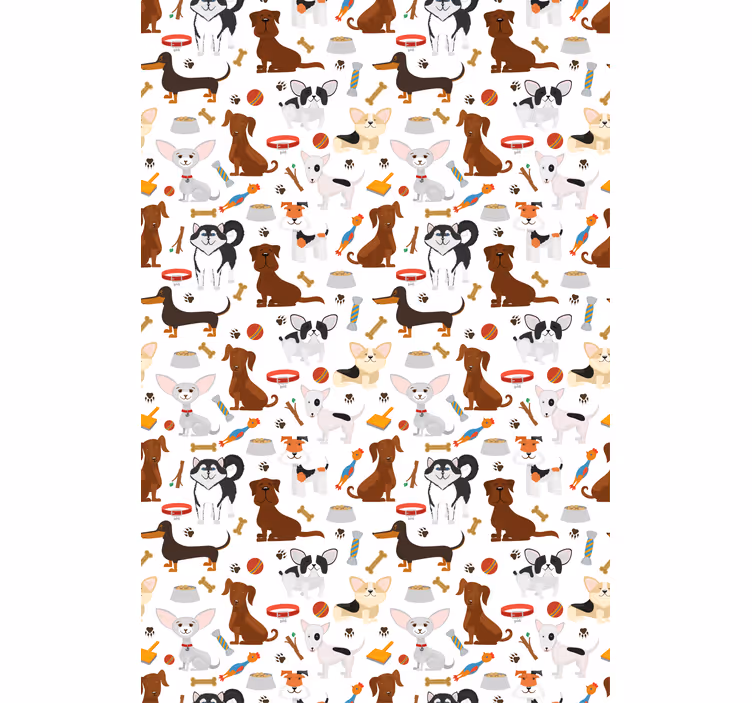Cute Dog Patterns animal roller blind - TenStickers