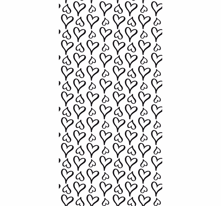 Black and white hearts romantic roller blind - TenStickers