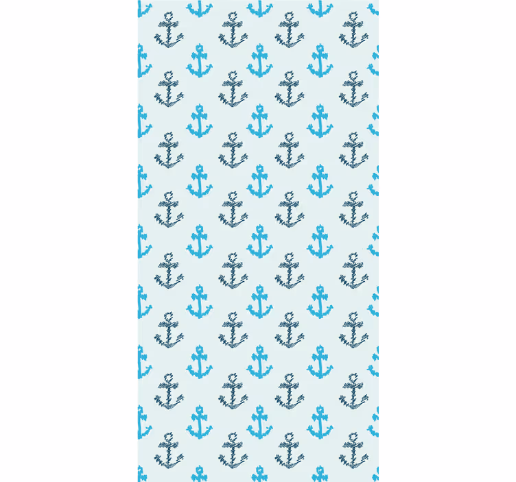 Anchors Pattern Design geek roller blind - TenStickers