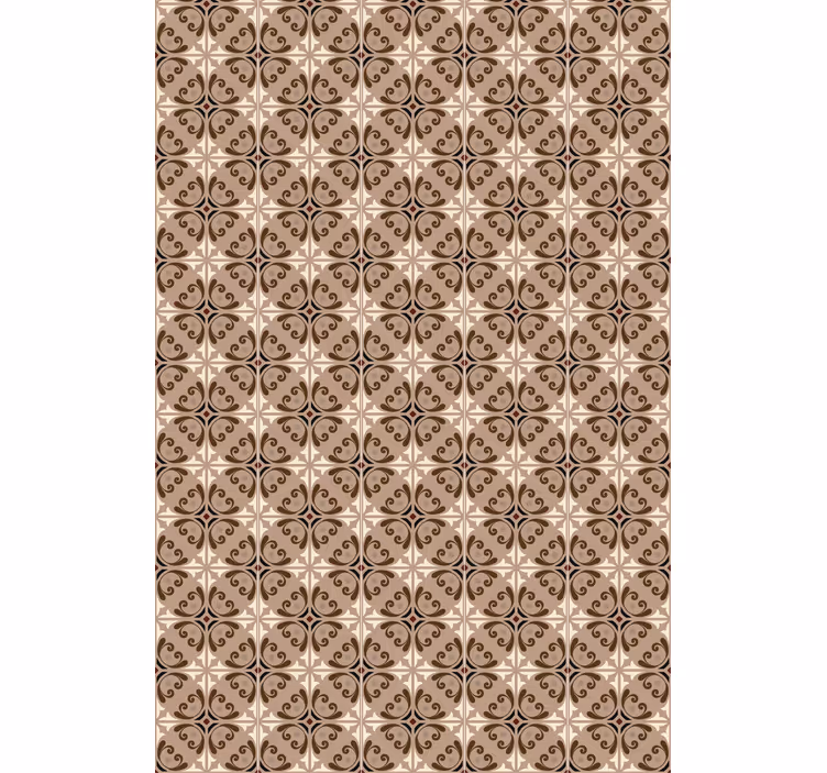 Brown geometric pattern texture roller blind - TenStickers