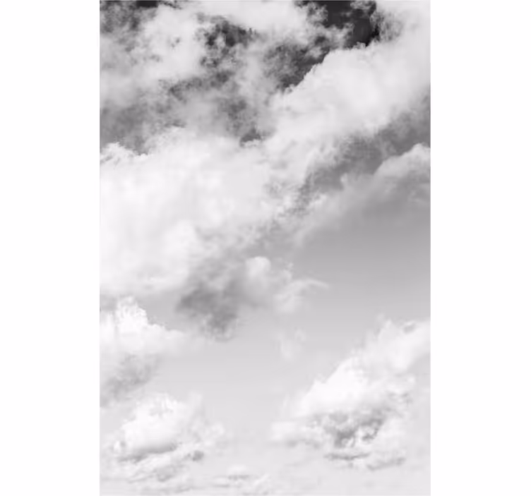 Realistic white texture Cloud blind - TenStickers