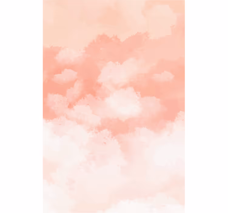 Soft pink pattern clouds roller blind - TenStickers