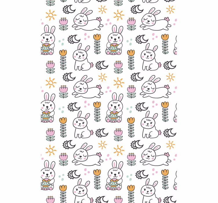 Easter bunny motif animal roller blind - TenStickers