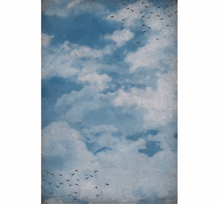 Sky with Birds clouds roller blind - TenStickers