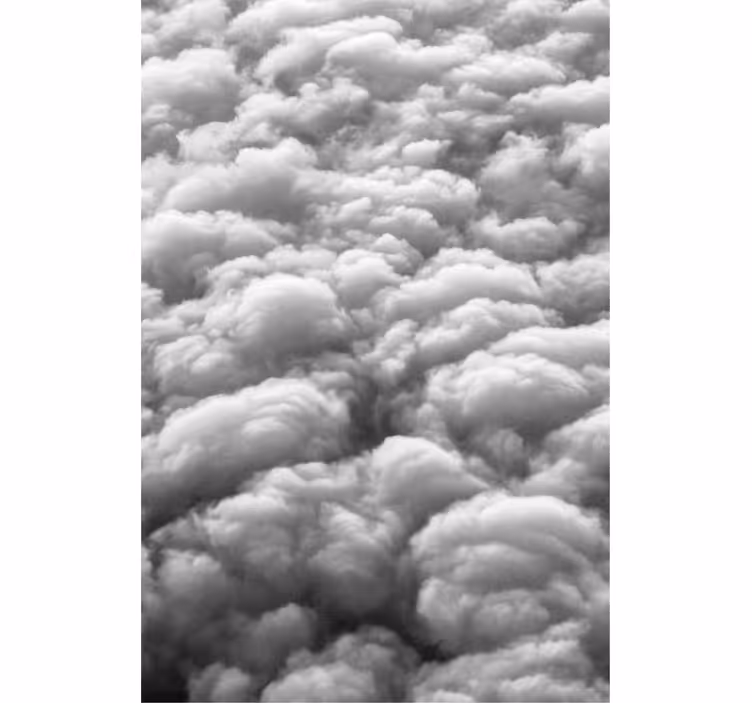 Fluffy pattern clouds roller blind - TenStickers