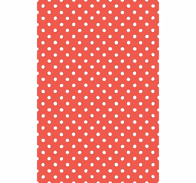 Red polka dots roller blind for kitchen window - TenStickers