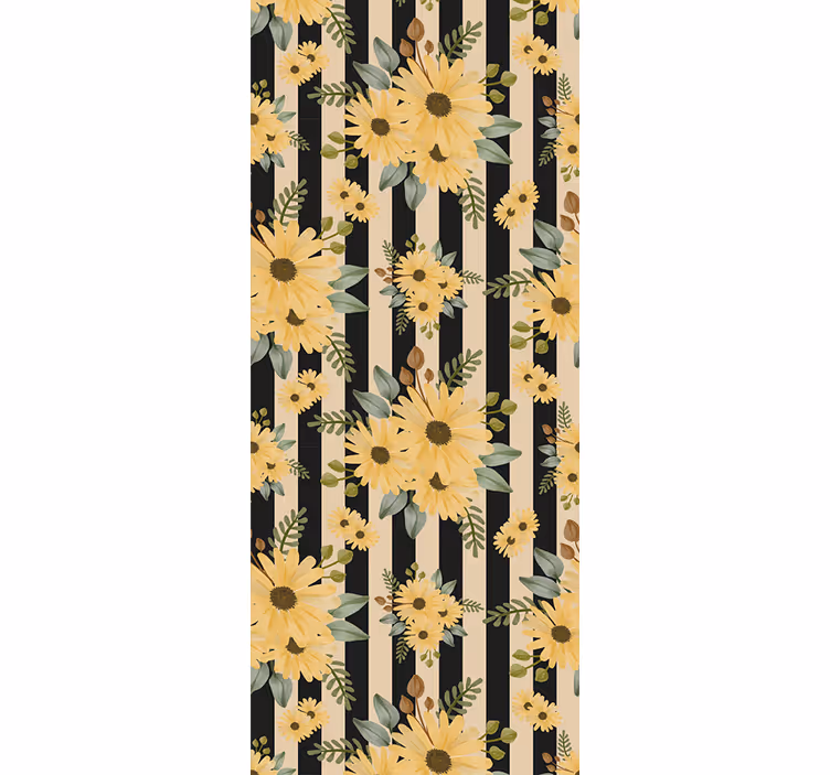 Sunflower Floral Motif flower roller blind - TenStickers