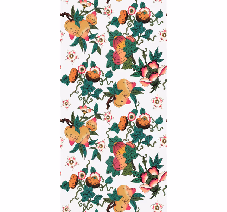 Lush fruit and floral flower roller blind - TenStickers