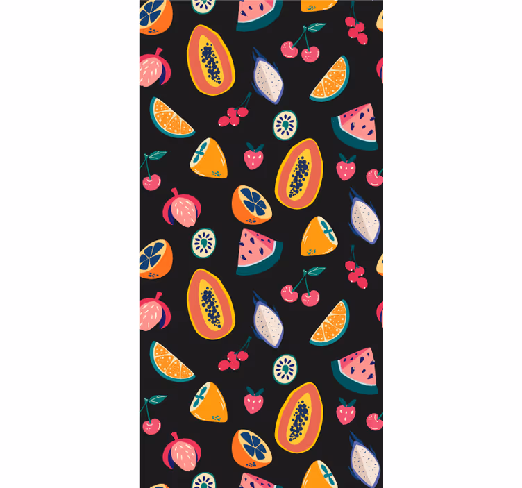 Colorful tropical motif fruit roller blind - TenStickers