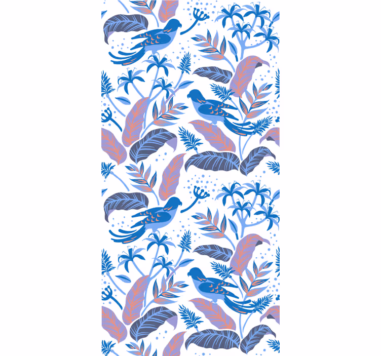 Tropical Bird and Foliage flower roller blind - TenStickers