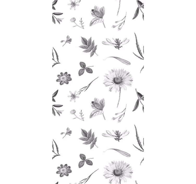 Botanical Garden Motif flower roller blind - TenStickers