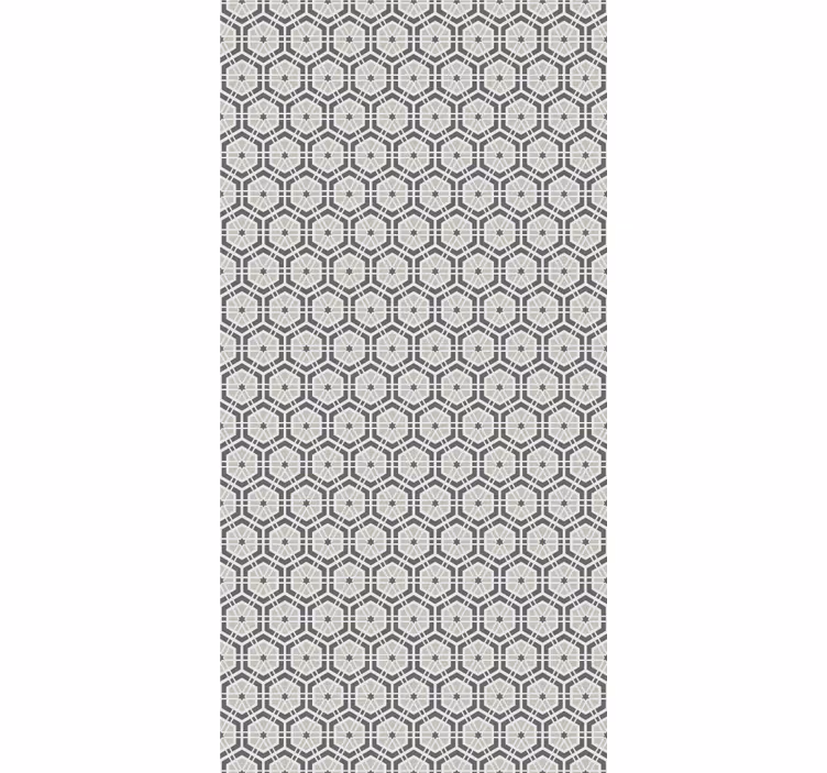 Ornamental gray pattern Bathroom blind - TenStickers