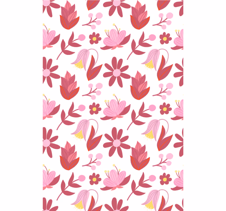 Floral Arrangement Pattern flower roller blind - TenStickers