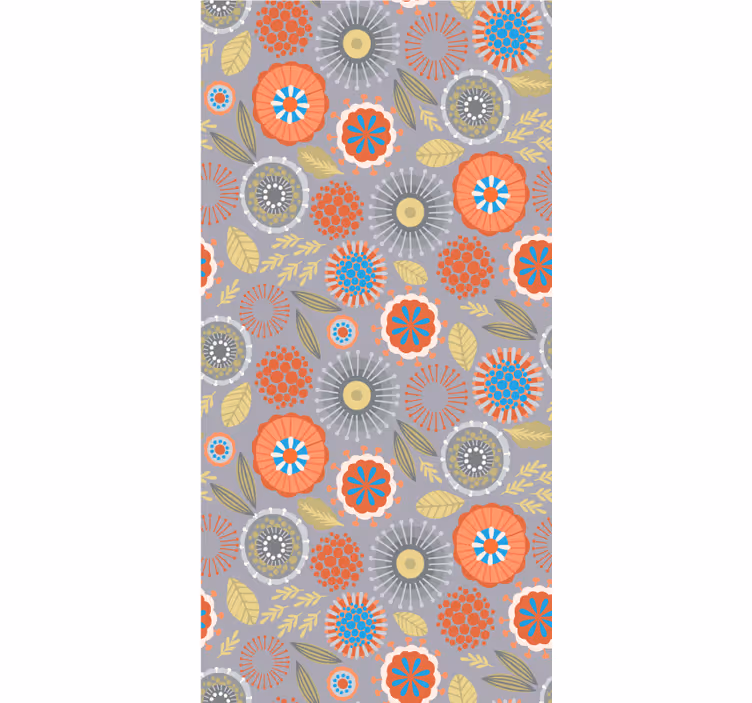 Flower roller blind with vibrant floral design - TenStickers