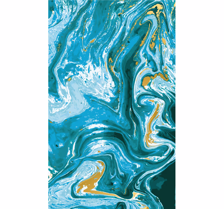 Marbled Aqua Swirls texture roller blind - TenStickers