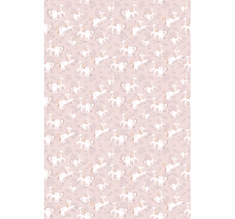 Beige unicorn fantasy kids roller blind - TenStickers
