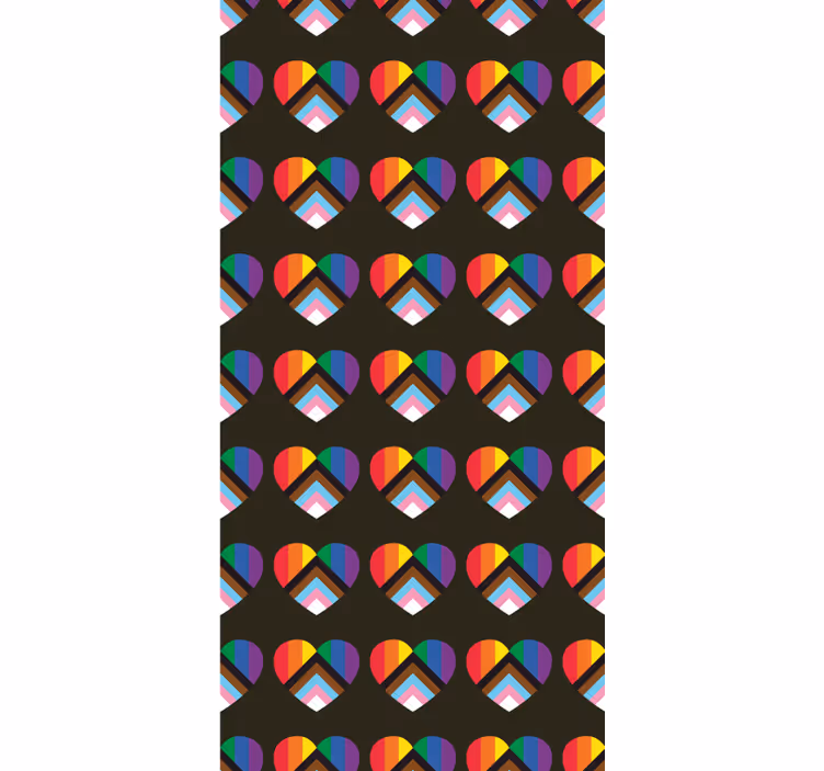 Vibrant Heart Pattern fun roller blind - TenStickers