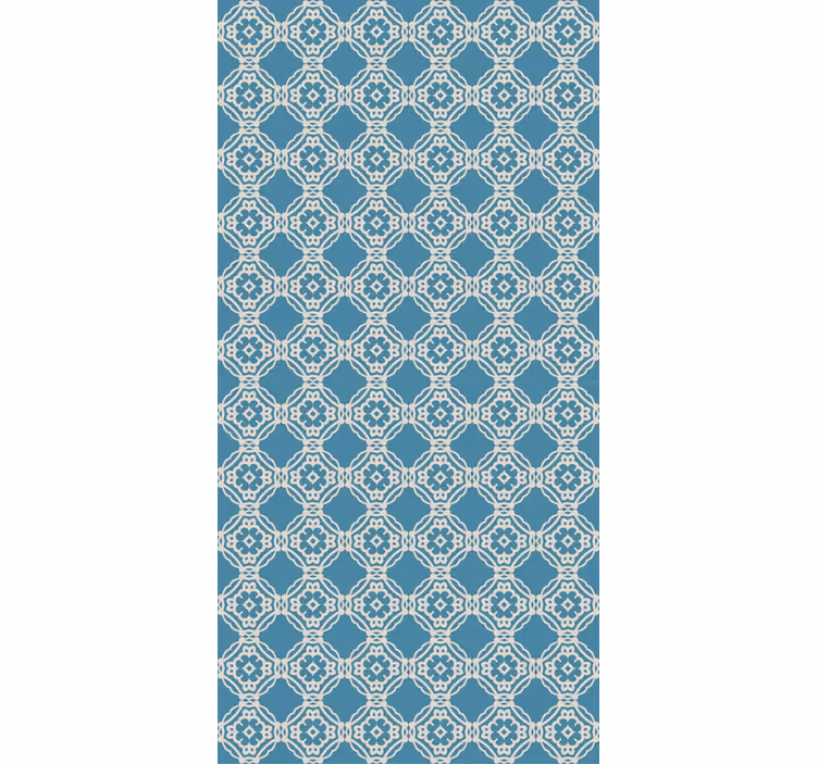 Antique vintage blue white Living room blind - TenStickers