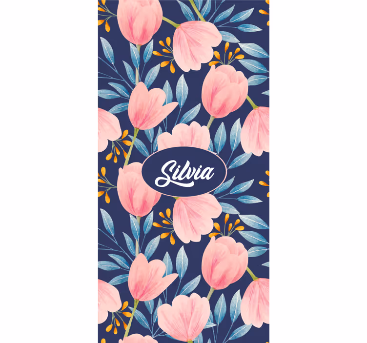 Pink Floral Design flower roller blind - TenStickers