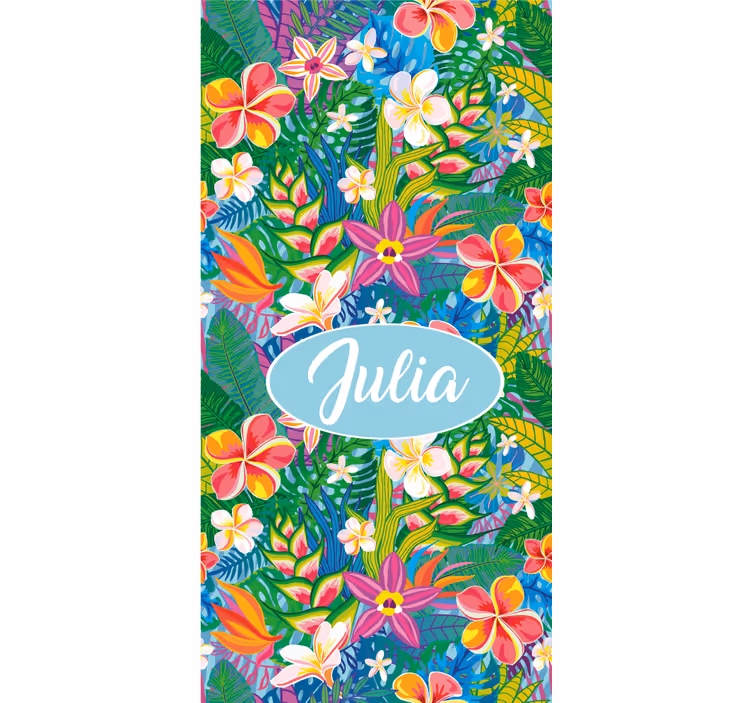Tropical Floral Arrangement flower roller blind - TenStickers