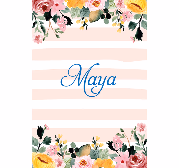 Personalised floral design teenage roller blind - TenStickers
