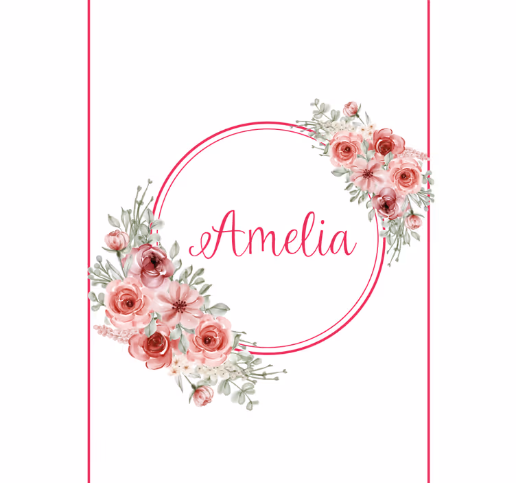 Personalized Floral Arrangement flower roller blind - TenStickers
