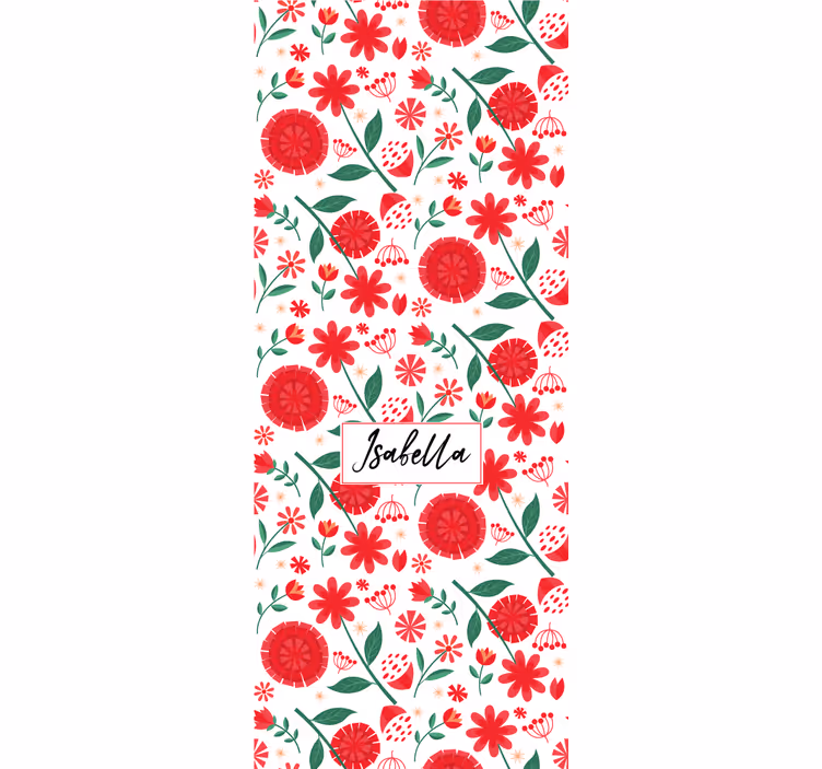 Floral Pattern Personalization flower roller blind - TenStickers