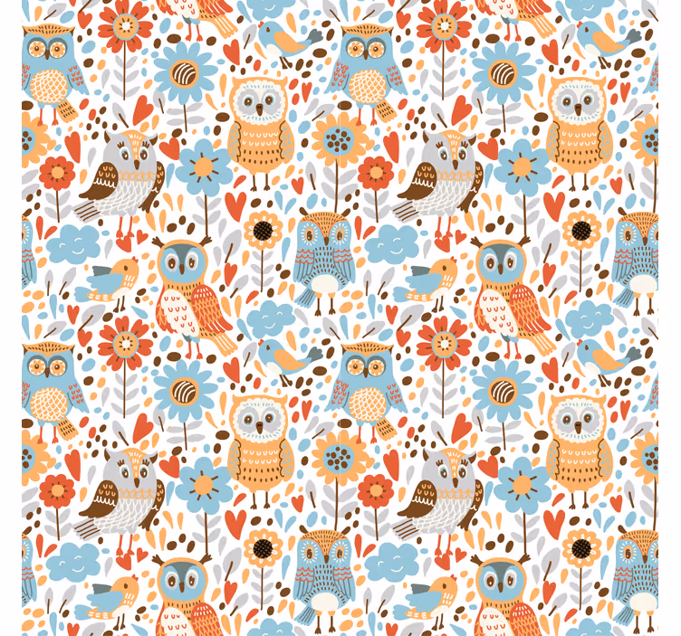 Charming Owl Pattern animal roller blind - TenStickers