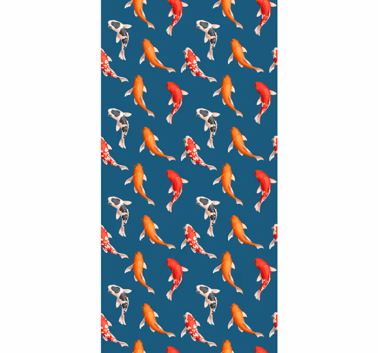 Koi Fish Pattern animal roller blind - TenStickers