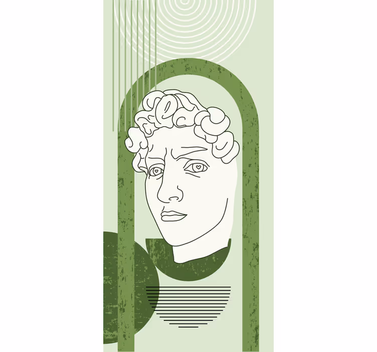 CLASSICAL SCULPTURE PORTRAIT art roller blind - TenStickers