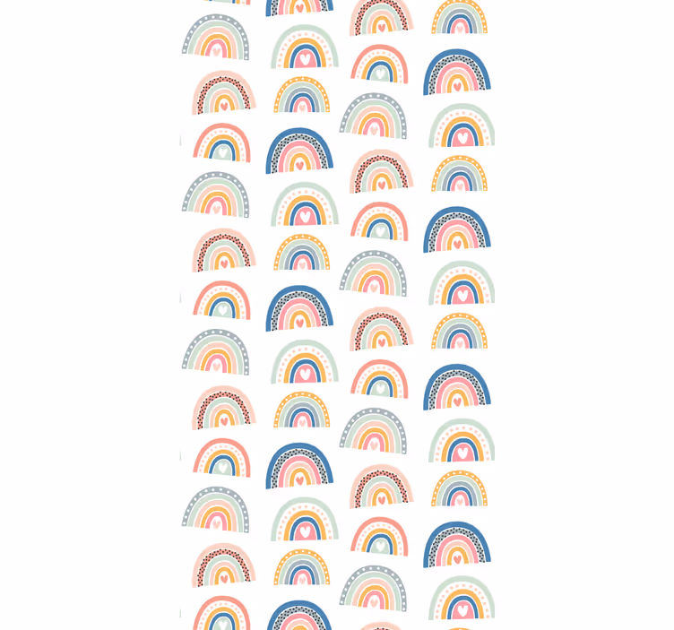 Colorful heart rainbows kids roller blind - TenStickers