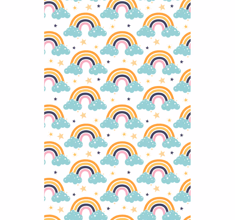 Rainbows and clouds kids roller blind - TenStickers