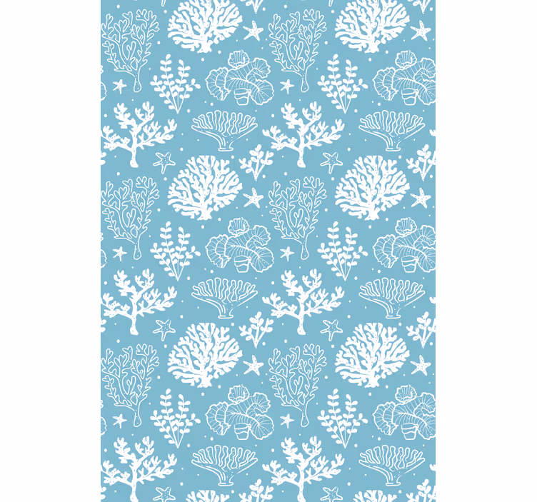 Coral Reef Silhouettes flower roller blind - TenStickers