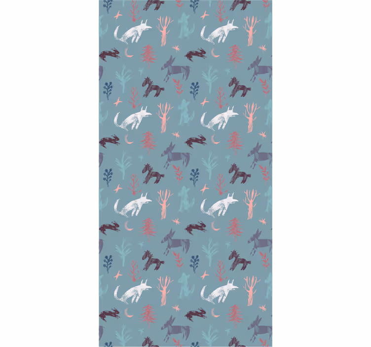 Woodland Beasts Motif animal roller blind - TenStickers
